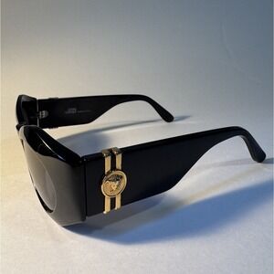 Vintage Versace Sunglasses Mod. 422/A Col. 852  Black / Gold Made In Italy